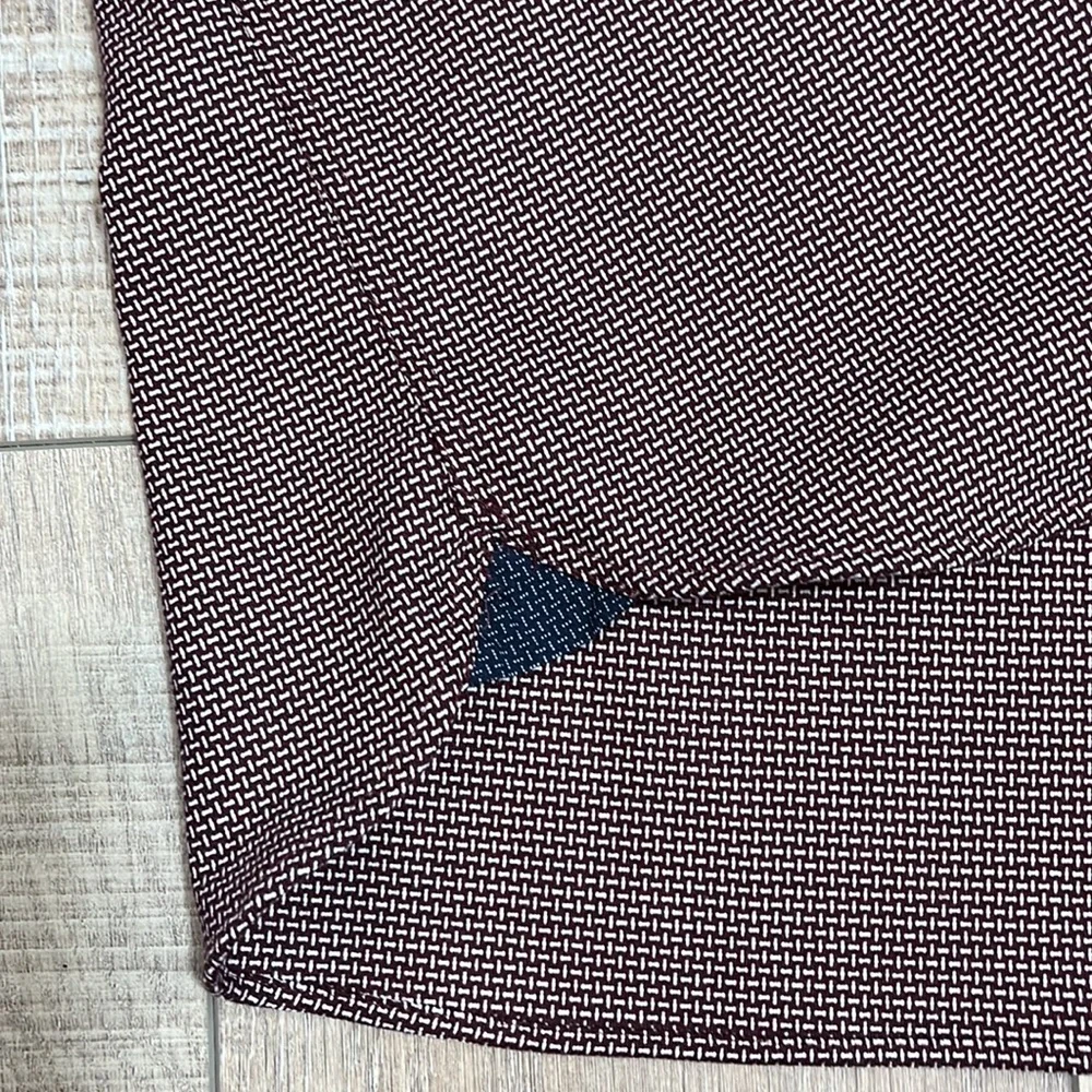 Mens Ted Baker London Long Sleeve Button Up Maroon and White Contrast Trim SZ 3 - Picture 7 of 11
